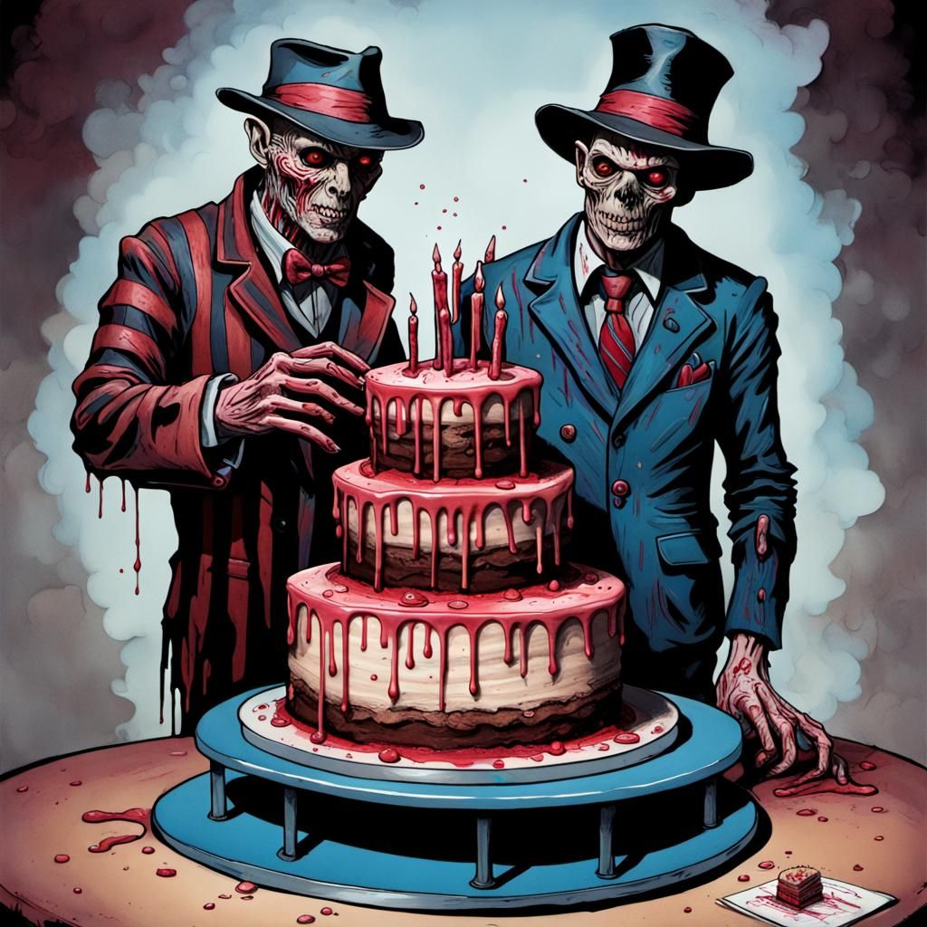 Freddy Krueger Cuts Bloody Wedding Cake: Comic Art