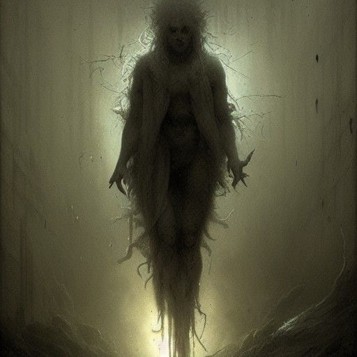 Gothic Horror Wolf Illustration