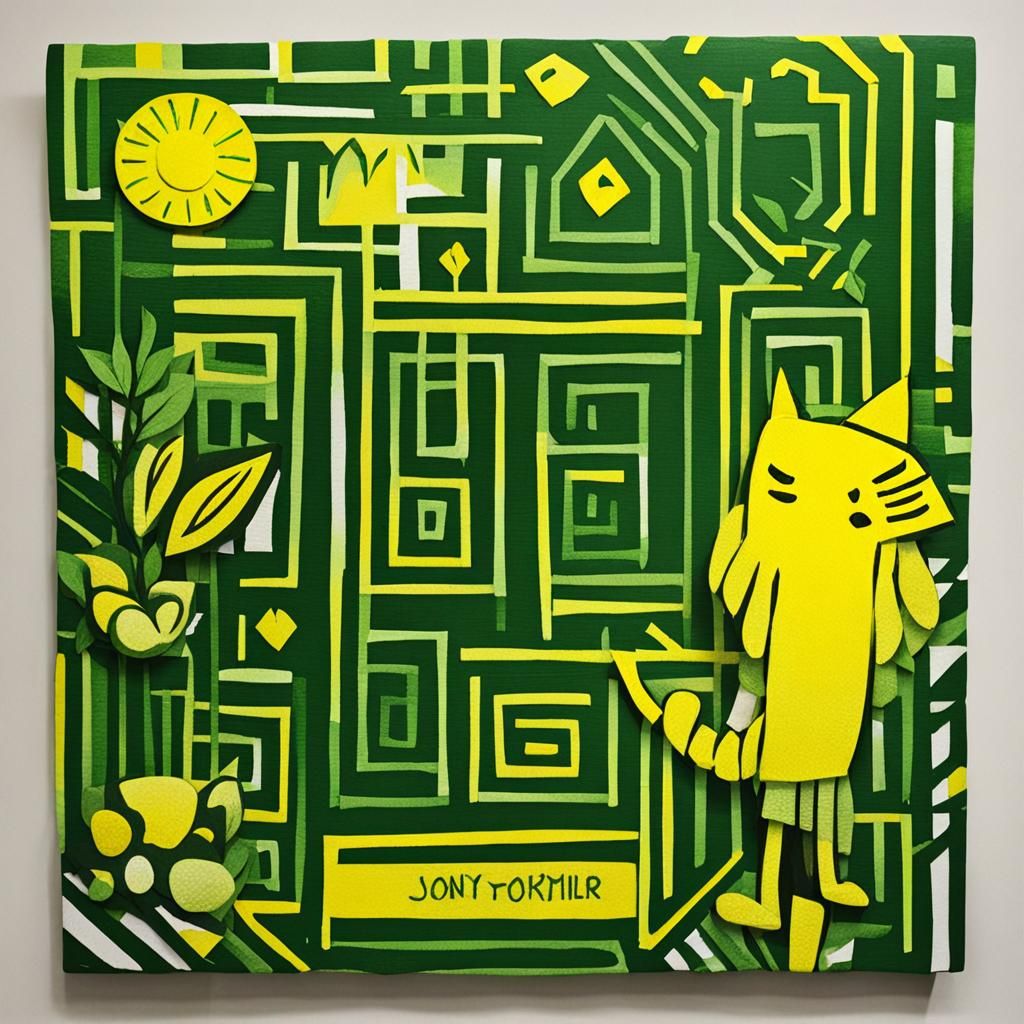 Abstract Green and Yellow Color Blend