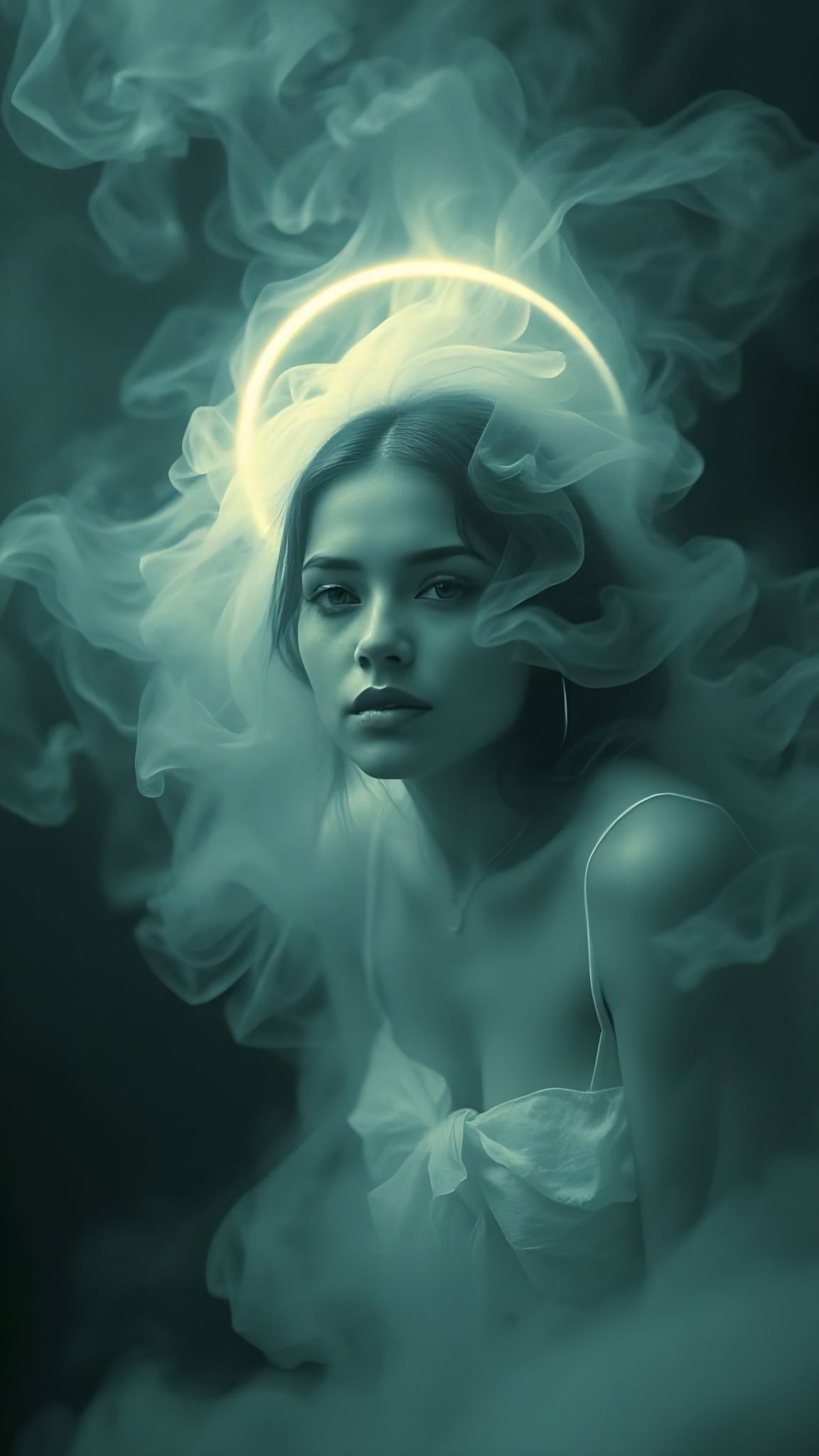 Celestial Beings in Mystical Fog