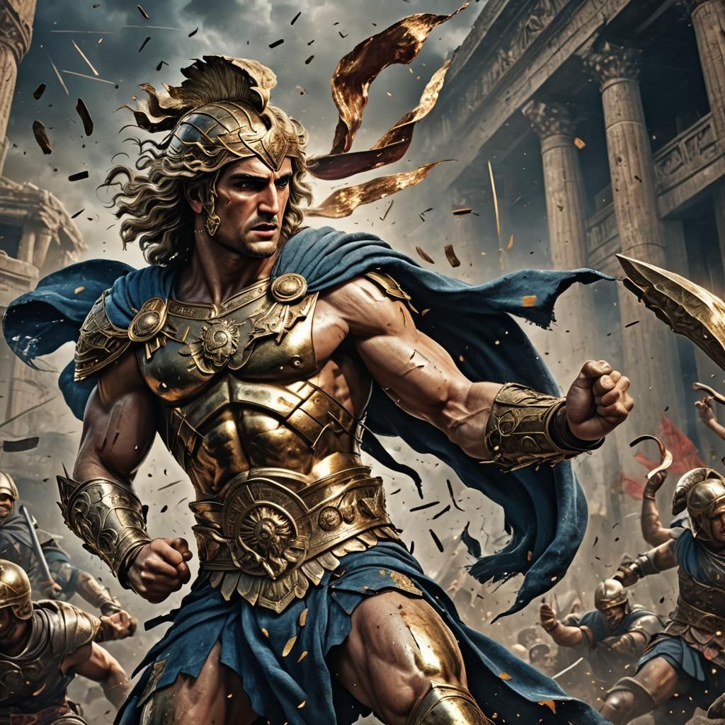 Alexander the Great, Hyper-Surrealist Action Pose