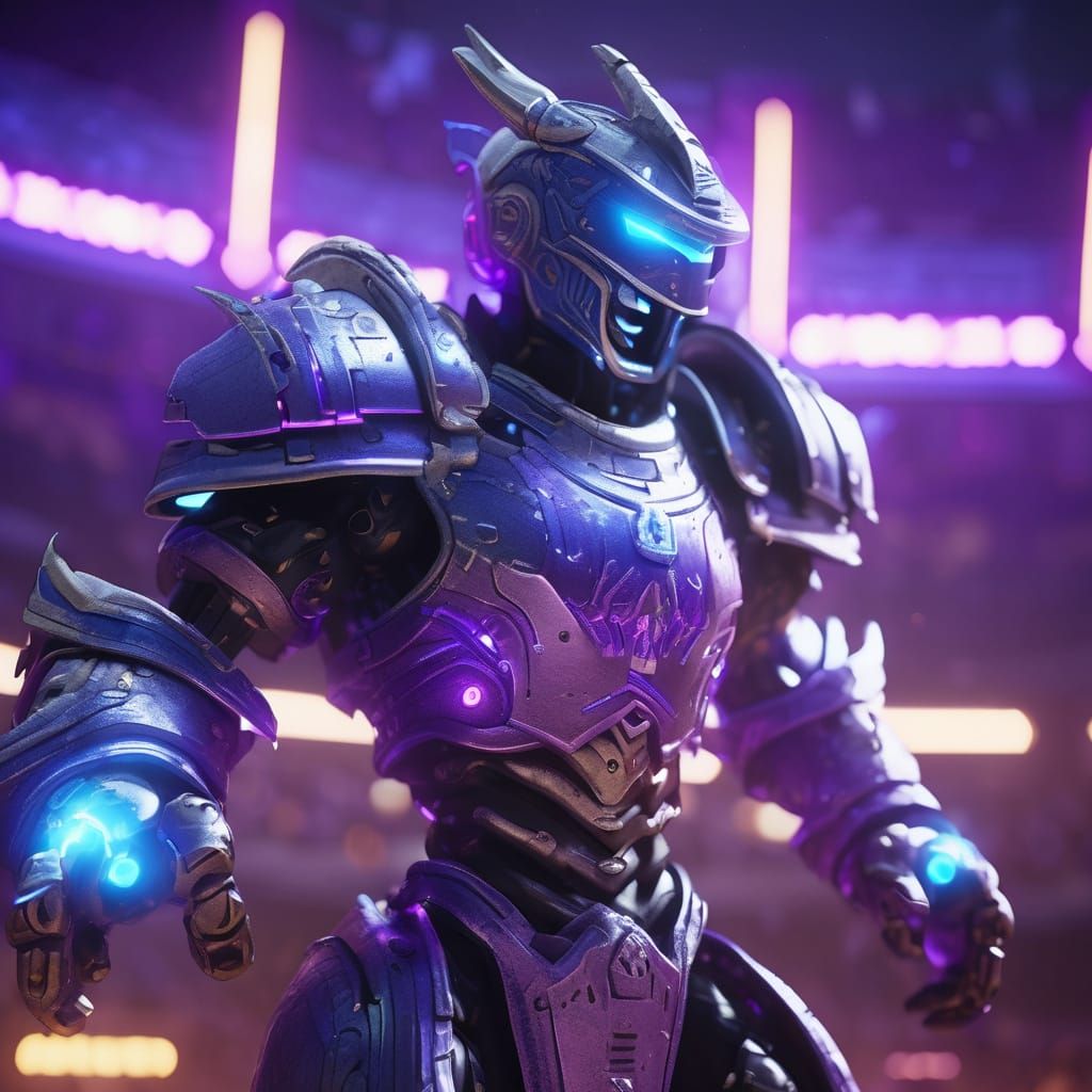 Roblox Robot Gladiator Arena Fight in Science Fiction Style