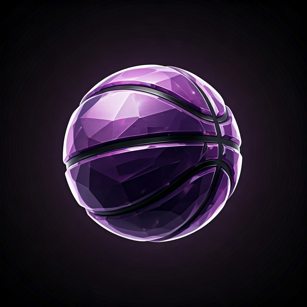 Crystal purple basketball