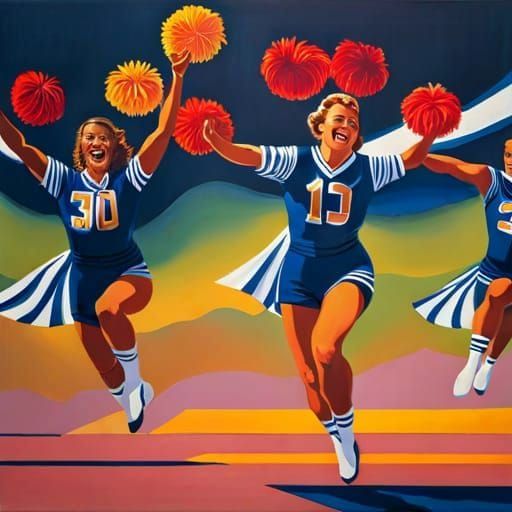 Cheer leading grannies by Per.