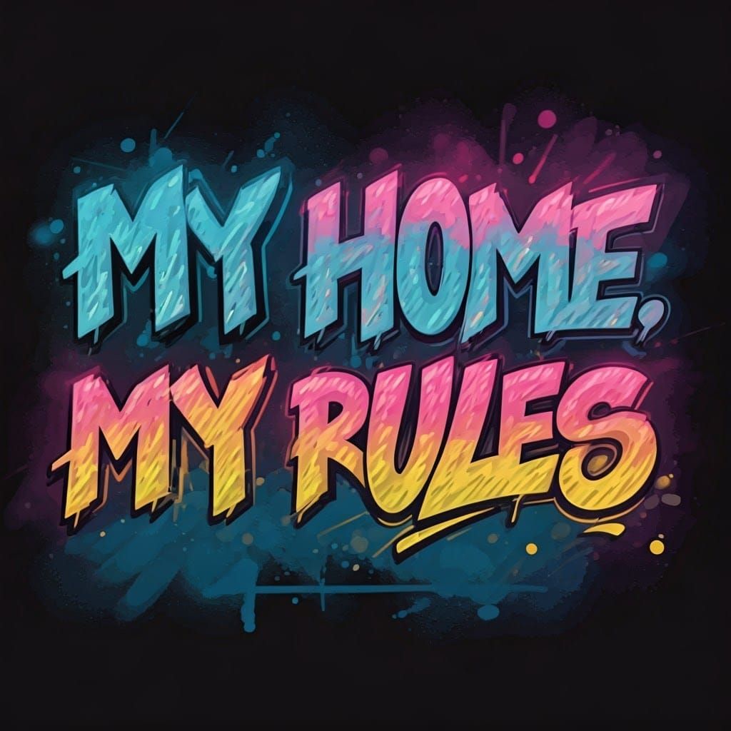 Energetic Graffiti Street Art with Vibrant Colors and Urban ...