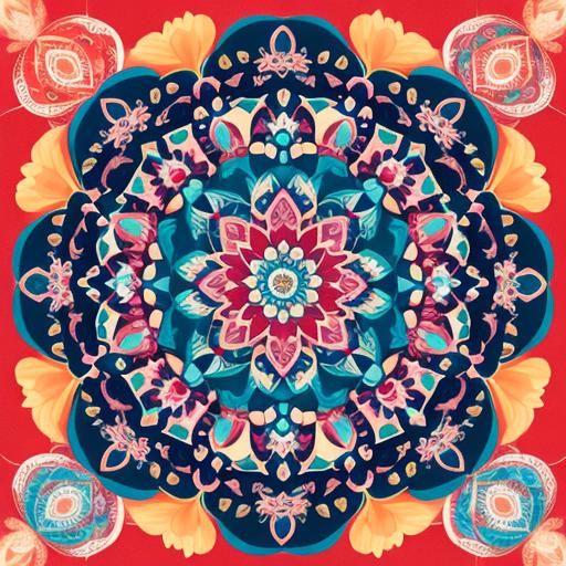 Spring Mandala Coloring Page for Children