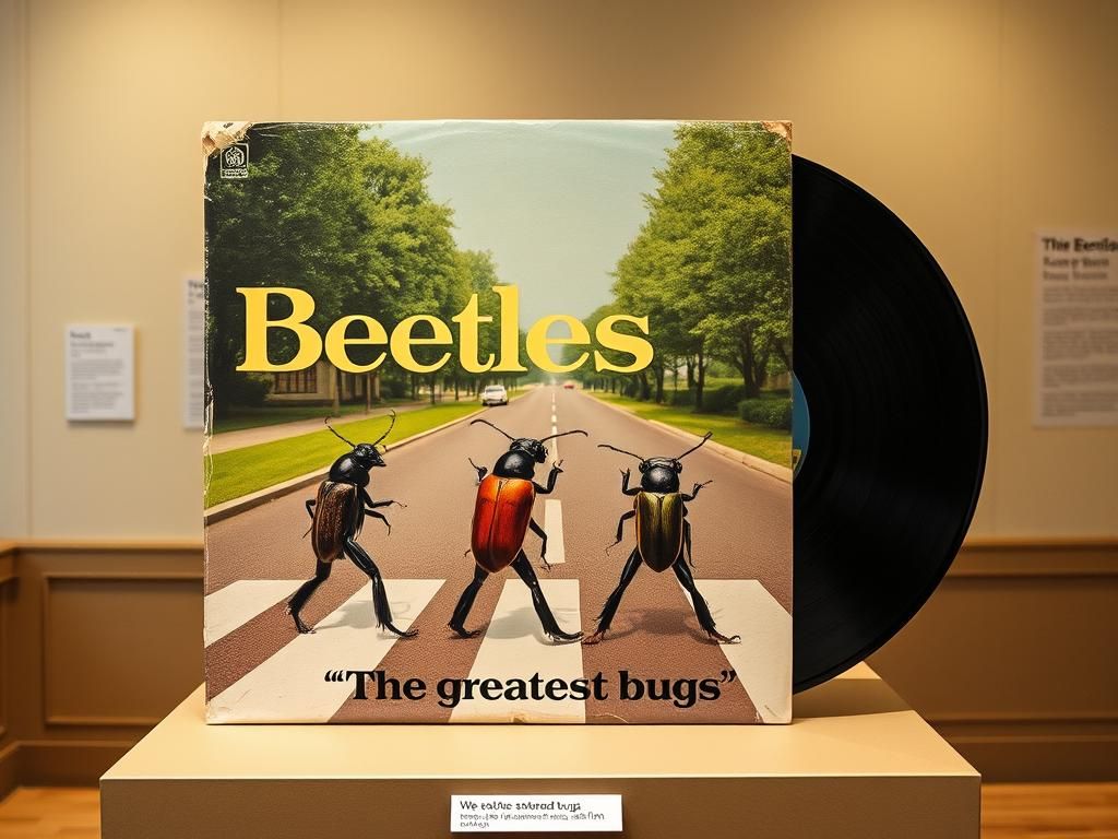 The Beetles Album Cover in Museum Exposition