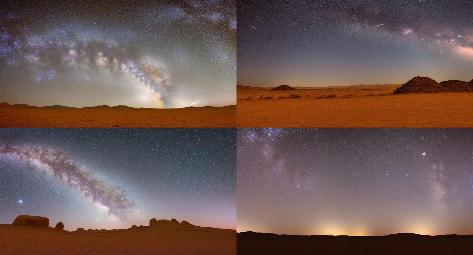 Desert Night Sky: Milky Way and Stars