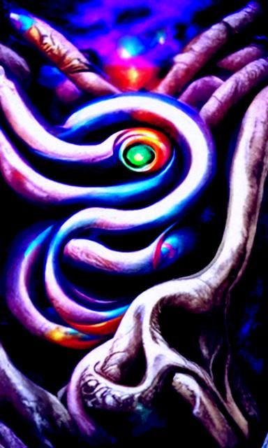 Psychedelic Spirals: A Cosmic Astral Illustration