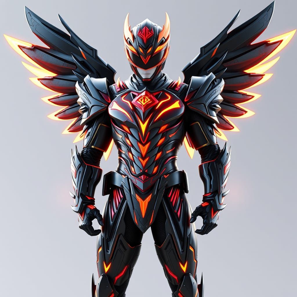 Cyberpunk Inspired Power Ranger Phoenix Armor