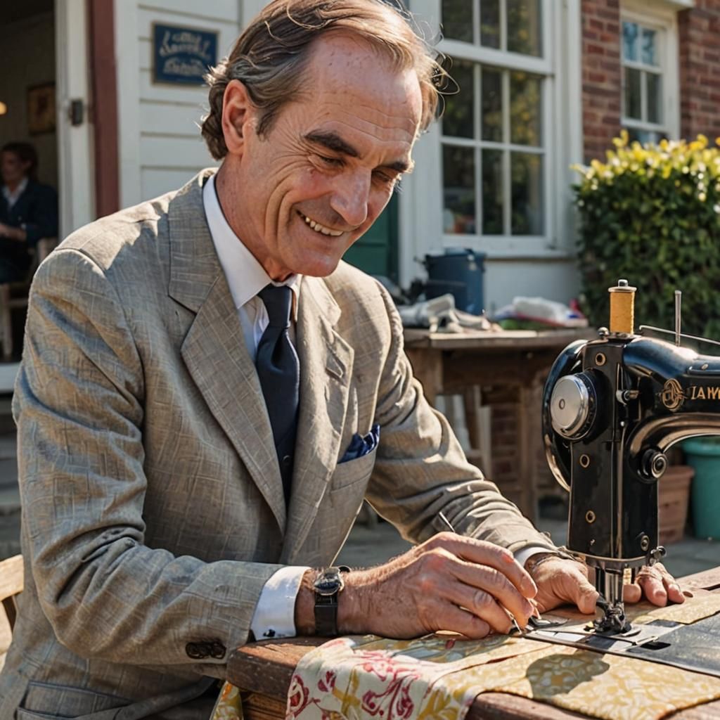 Happy Tailor Portrait on Sunny Day