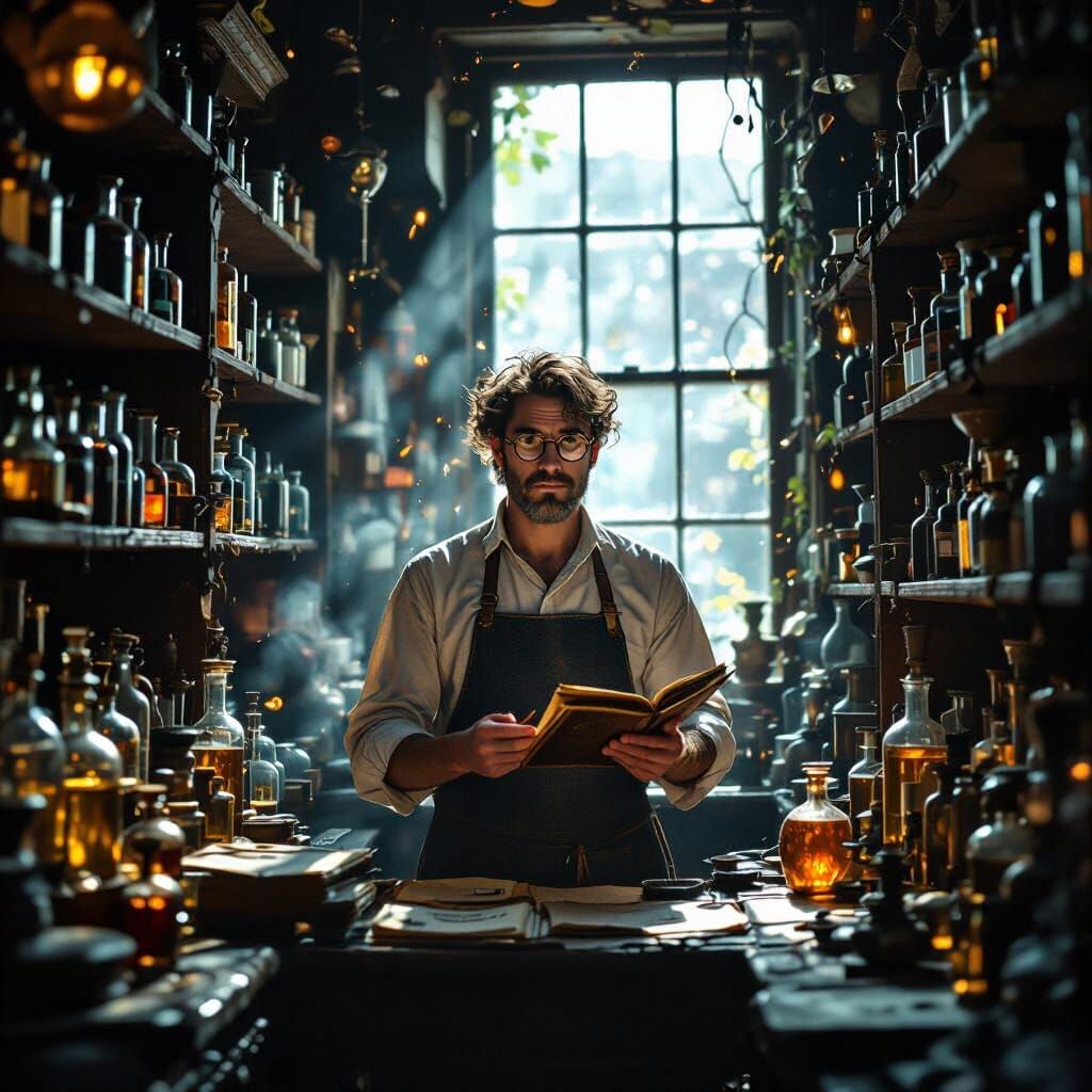 Magic Shop Owner in Mystical Store