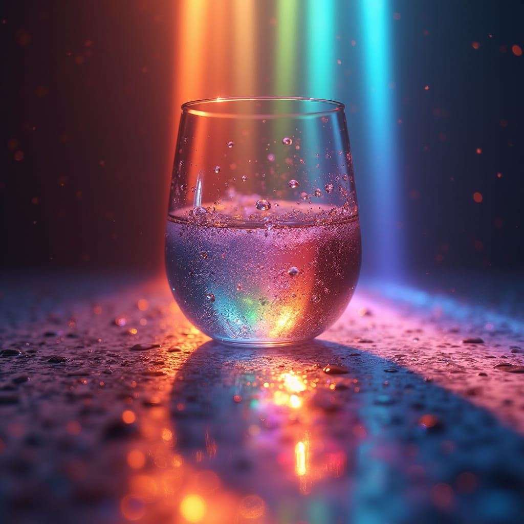 Prismatic Light Refraction in 8K Resolution