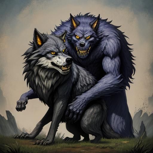 Fearsome Werewolf Generated by AI
