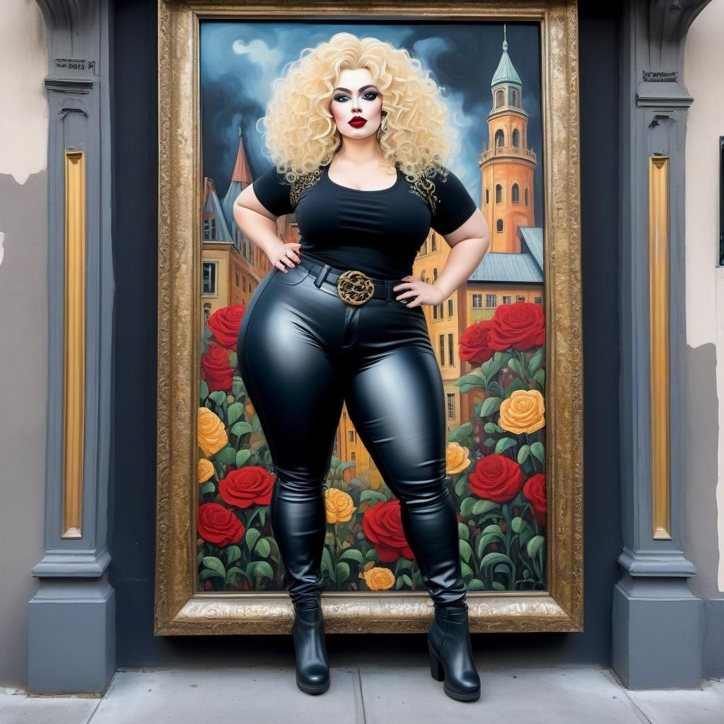 Goth Artist Paints Mural at Wolfgang Art Studio