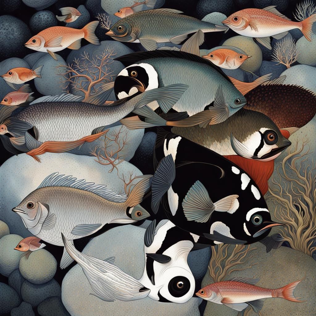 Detailed Japanese Painting in Hyperrealistic Style