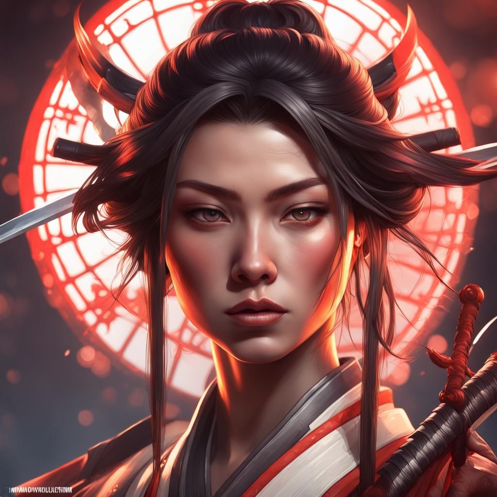 samurai portrait close up