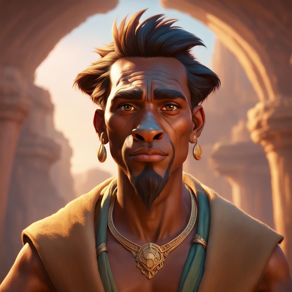 Timon as Human: Hyperdetailed Portrait