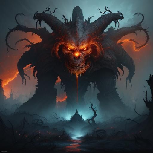 Fire Warrior Charging in Mystical Jungle