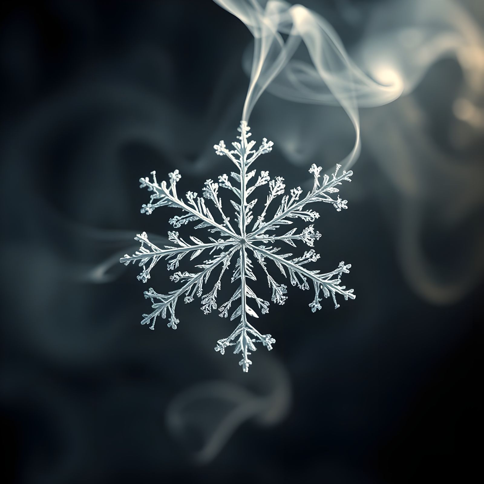 Fractal Snowflake Releases White Smoke in HDR