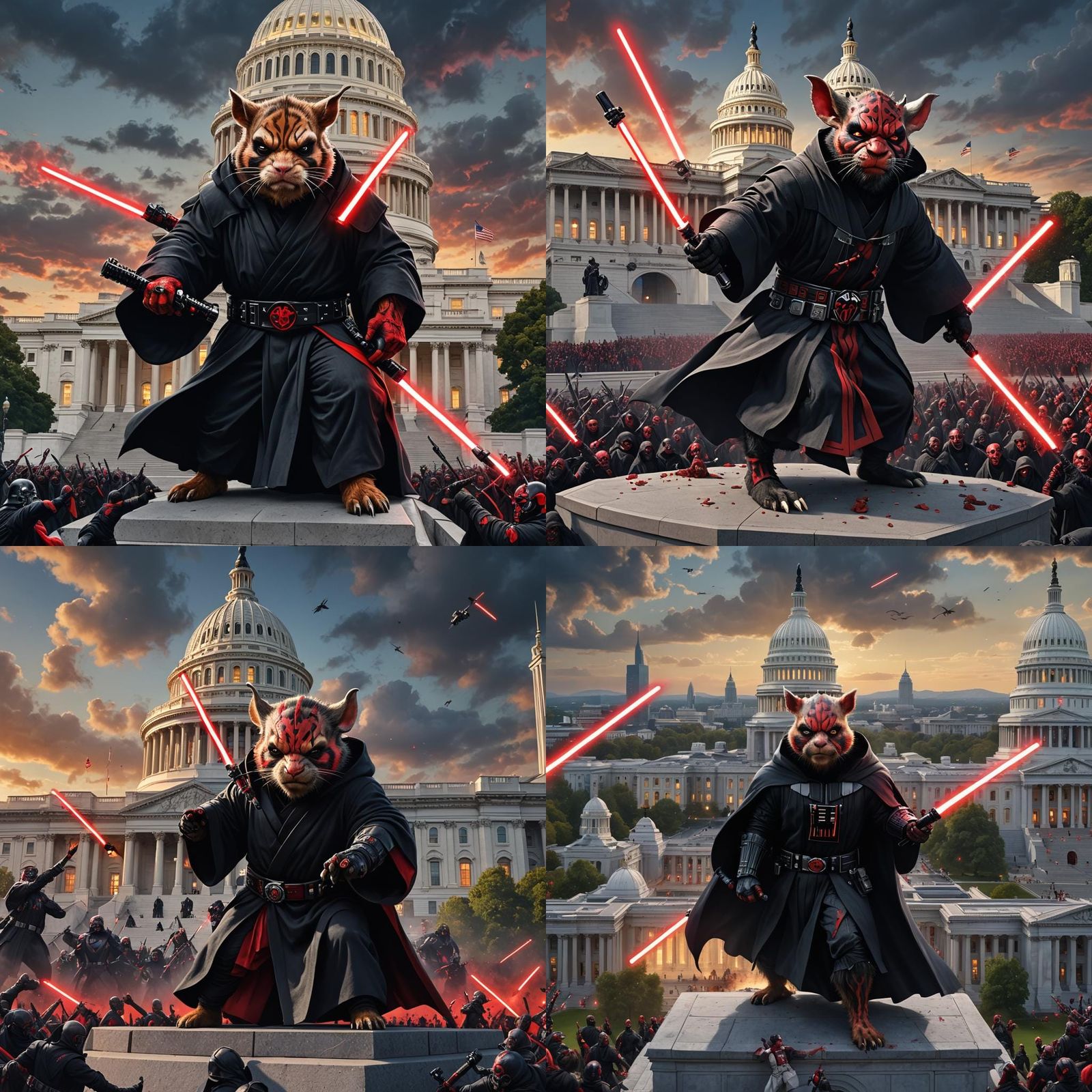 Darth Maul Hamster Dominates Washington in Dark Fantasy