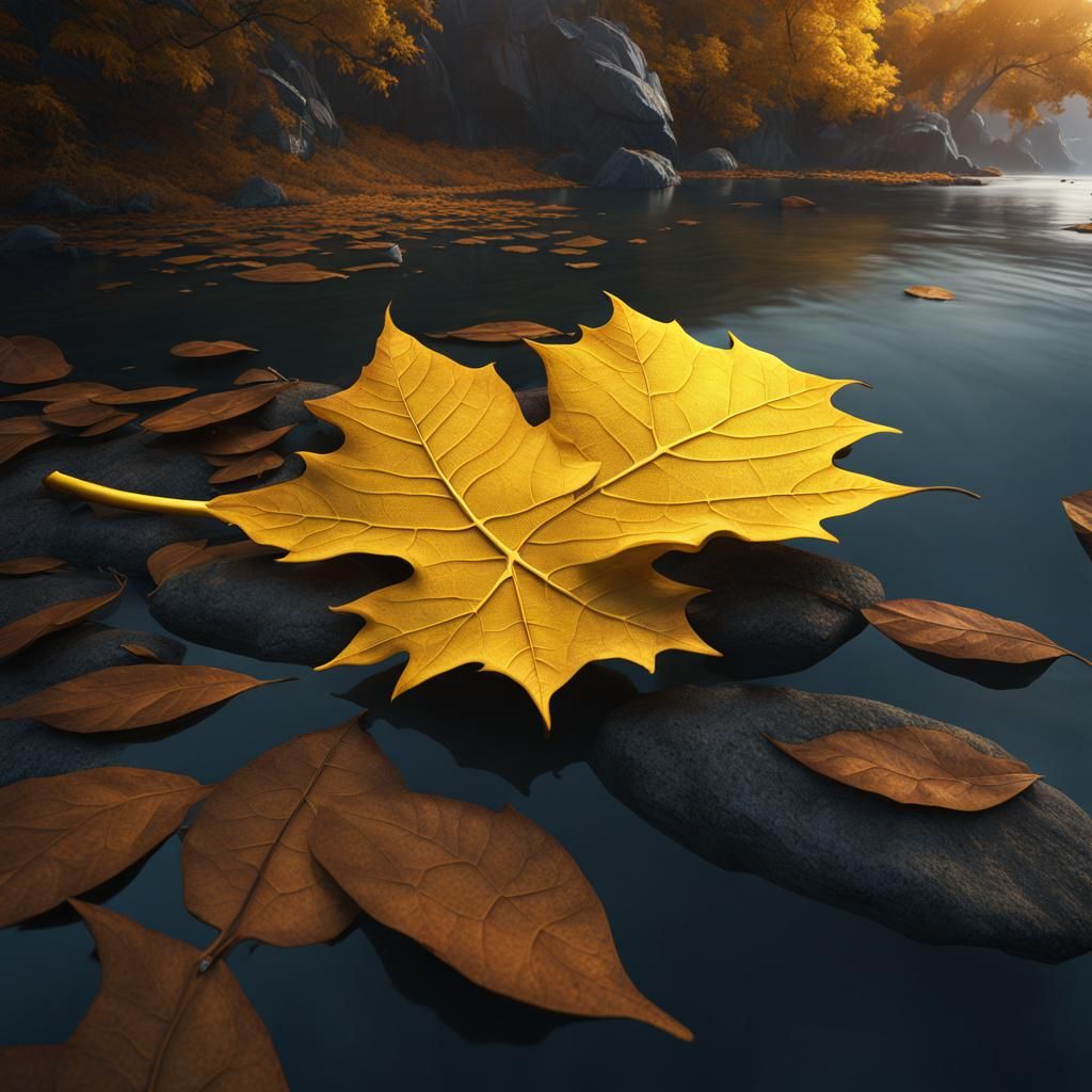 Falling Leaf by China Coast: Detailed Matte Painting
