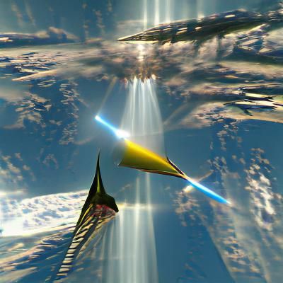 UFO Sighting in the Night Sky