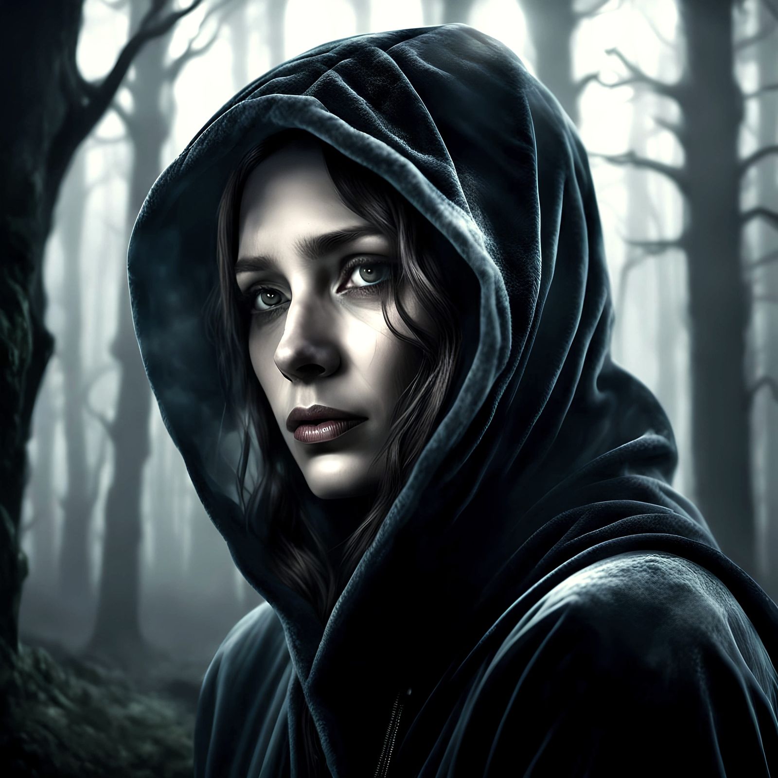 Hyperrealistic Portrait of a Woman in HDR