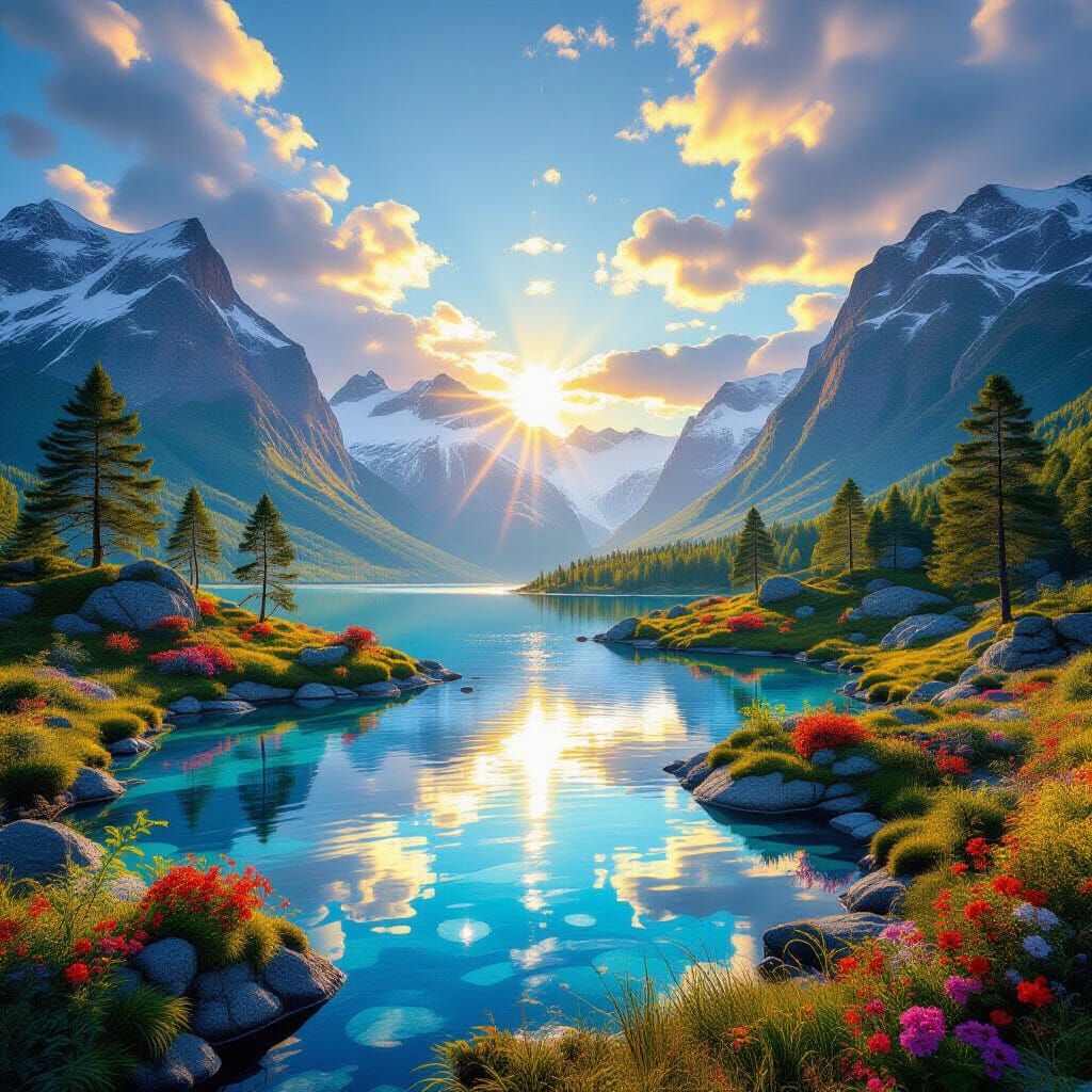 Surreal Colorful Fantasy Nature Landscape