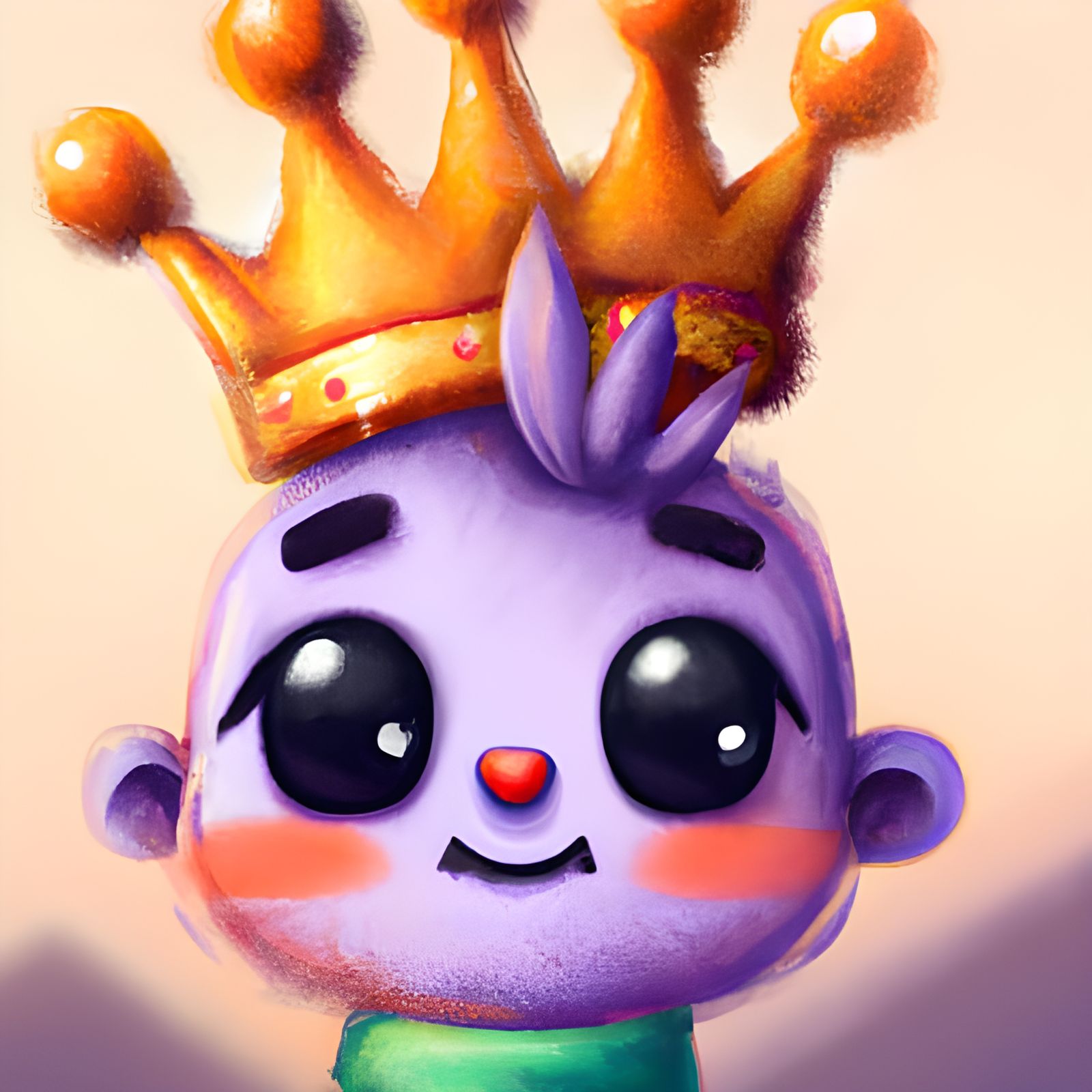 Adorable Crayon Character Design in Pixar Style