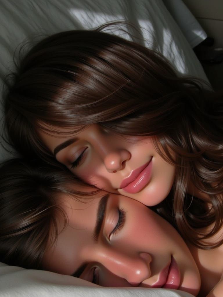 Intimate Portrait of Couple in Hyperrealism Style