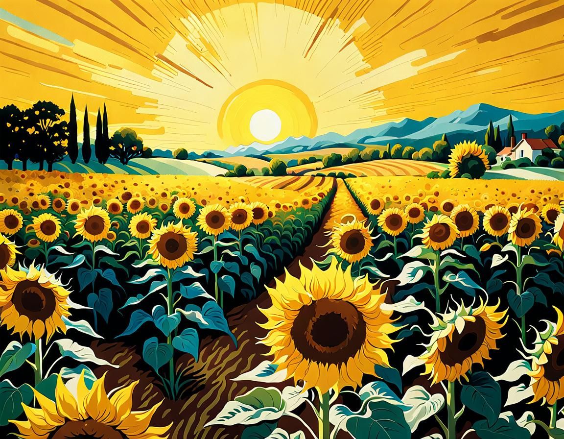 a vibrant sunflower field