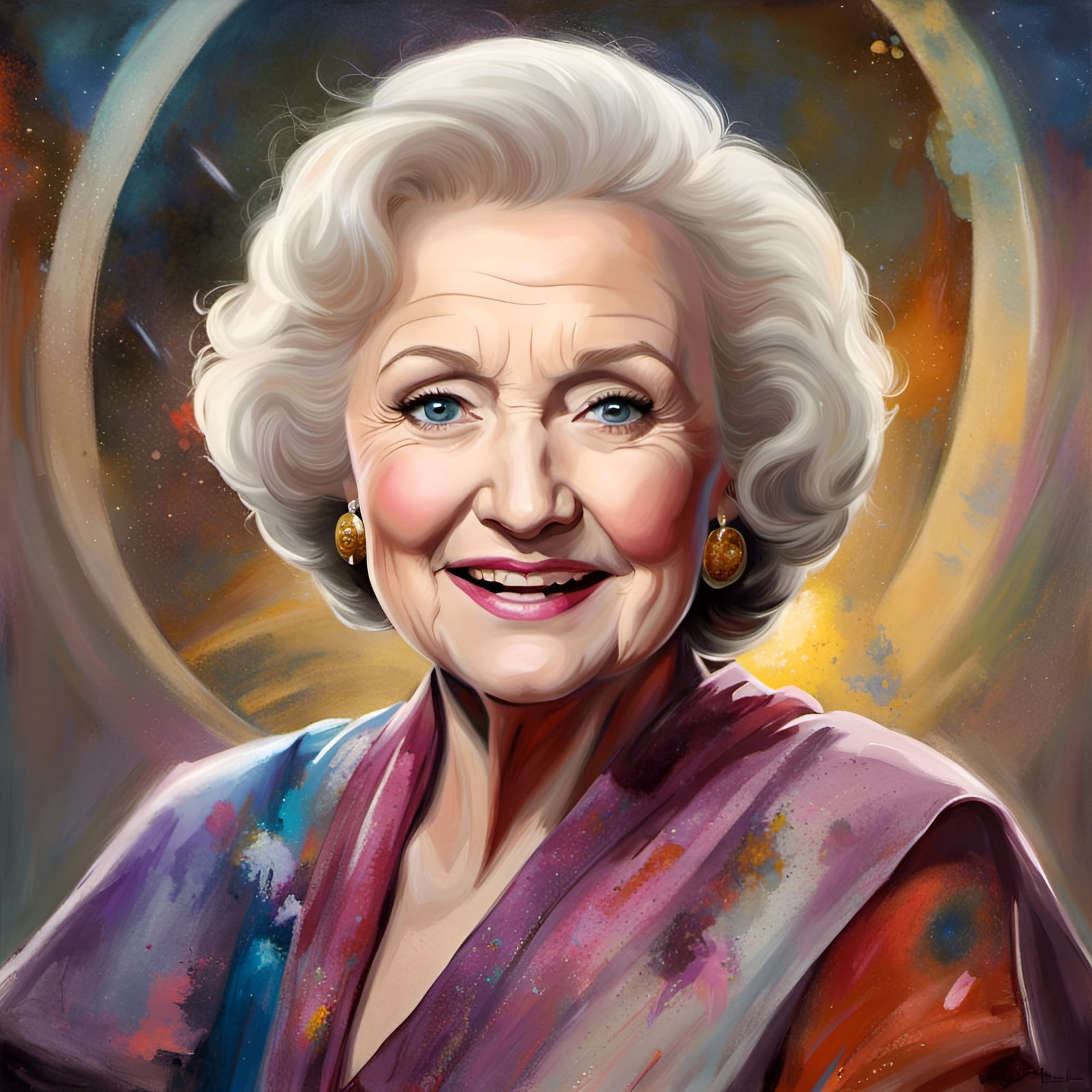 Betty White as Jedi Knight in Hyperrealistic Portrait