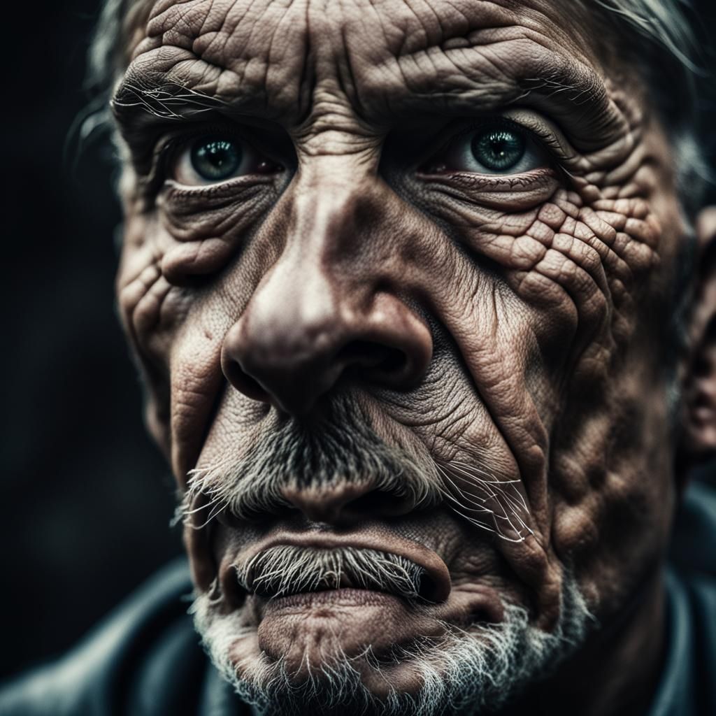 Abstract Portrait of Connection in Photographic Style