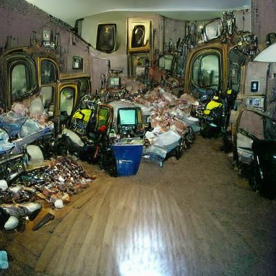 A Hoarder's Room Interior