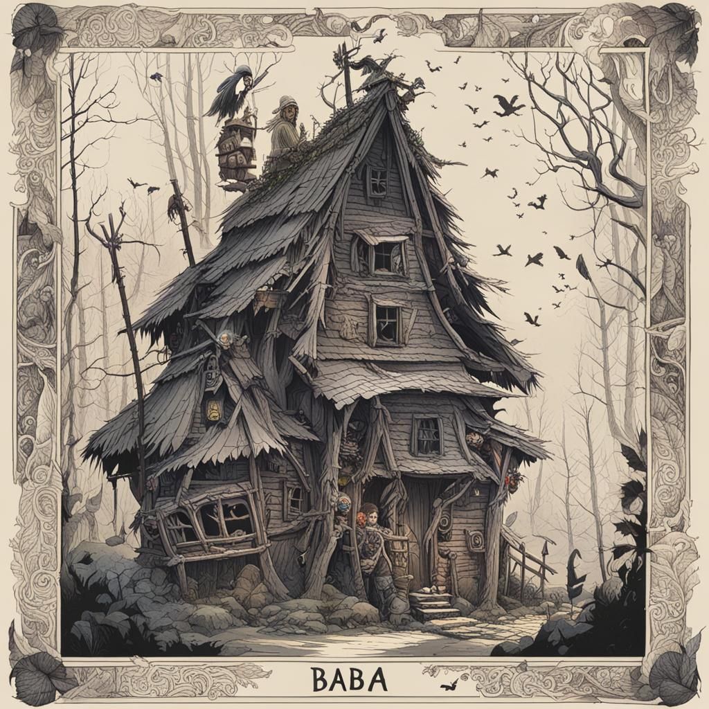 Baba Yaga: A Slavic Folklore Illustration