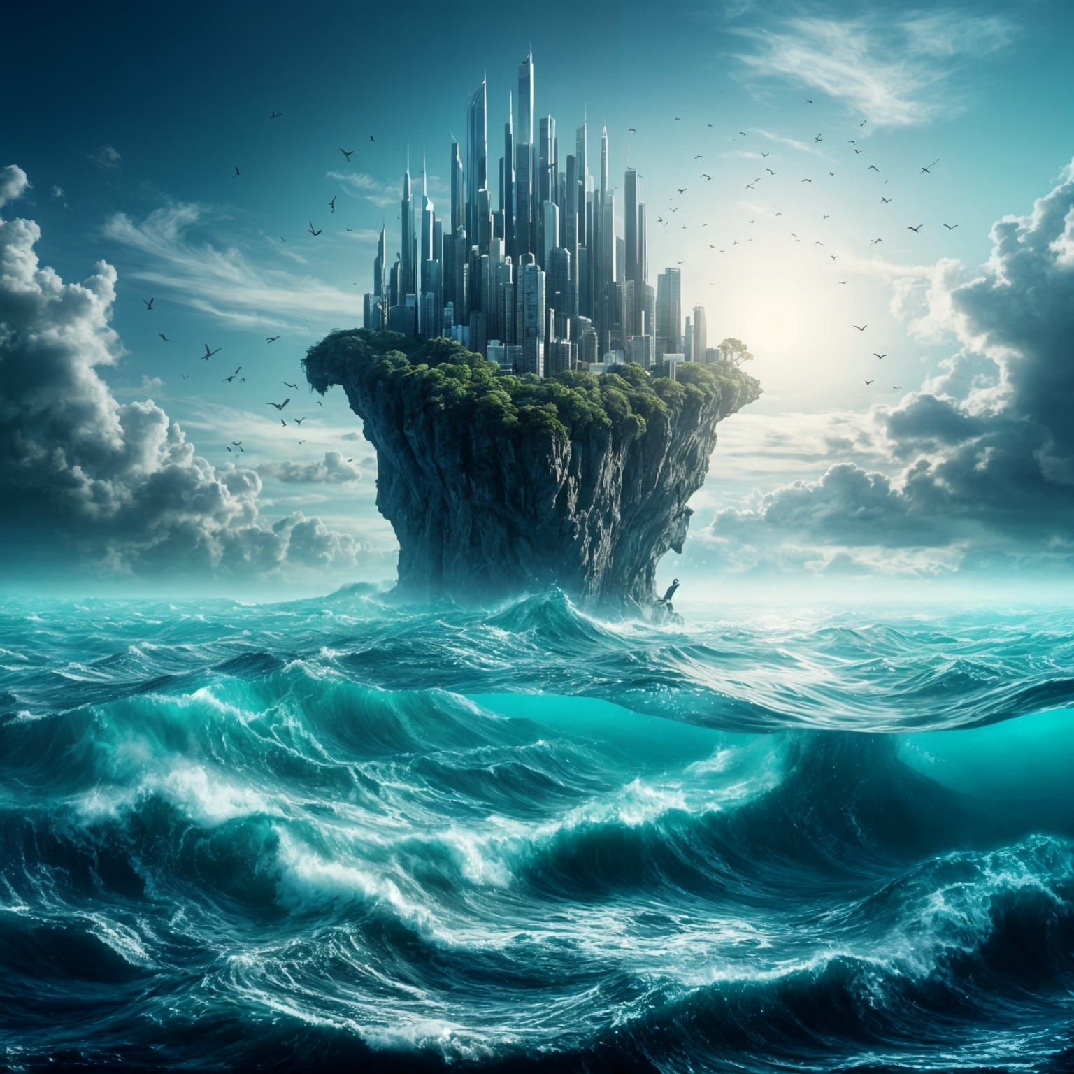 Sky Meets Sea: A Tranquil Waterscape