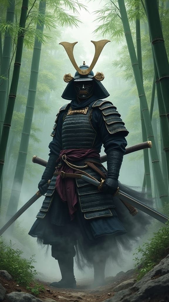 Hattori Hanzo: Samurai Ninja Leader in Stealthy Samurai Armo...