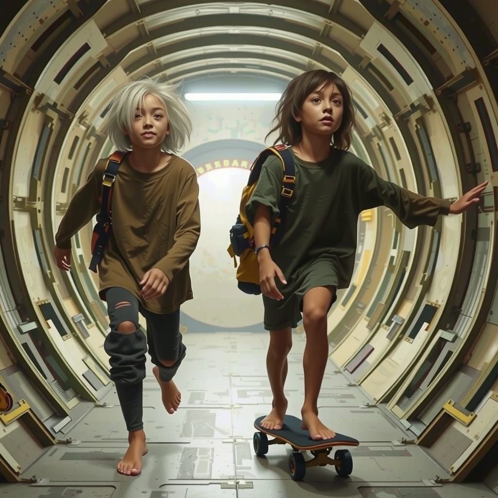 Dynamic Skater in Urban Style