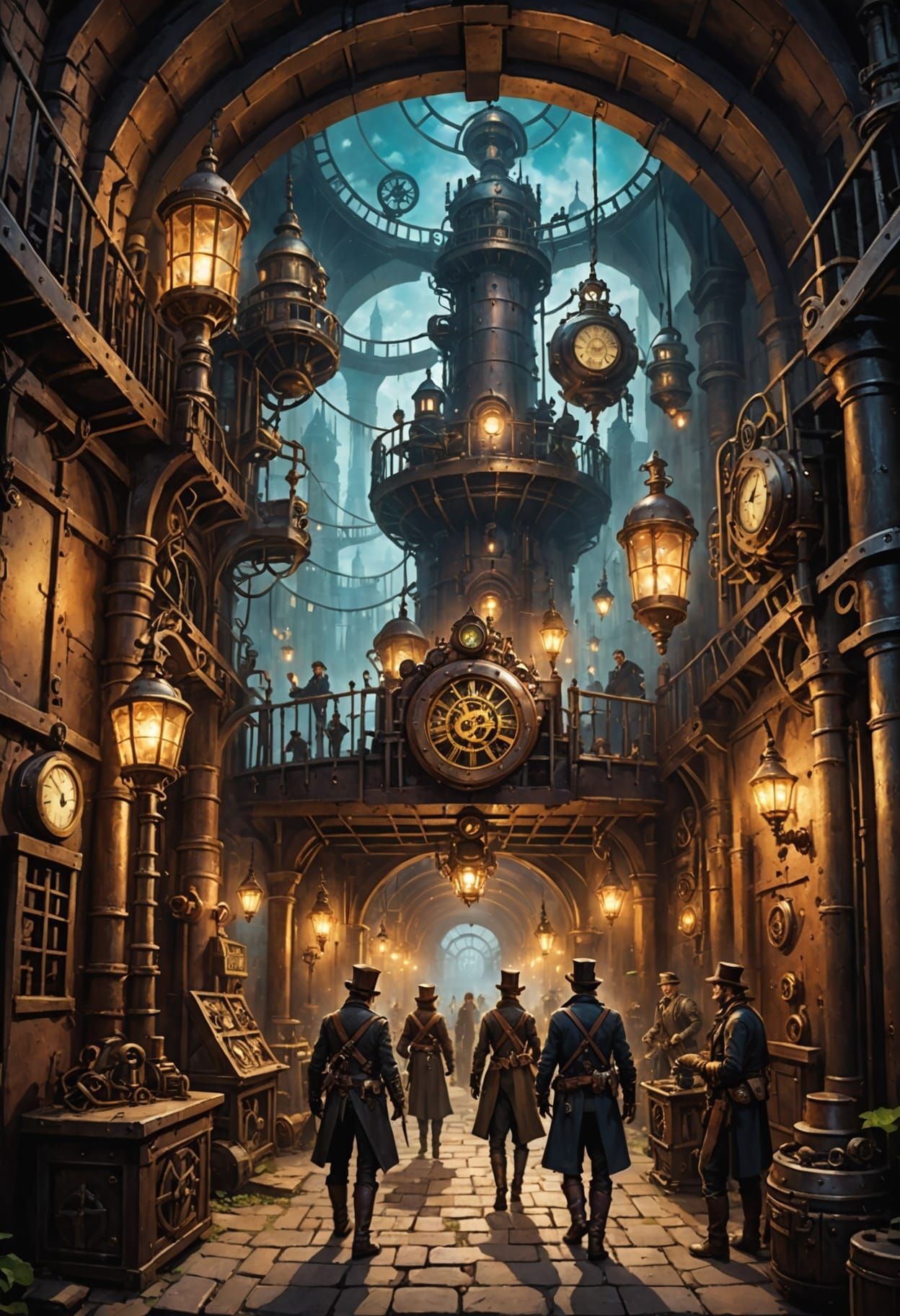 Steampunk Dungeon Adventure Game Cover Art