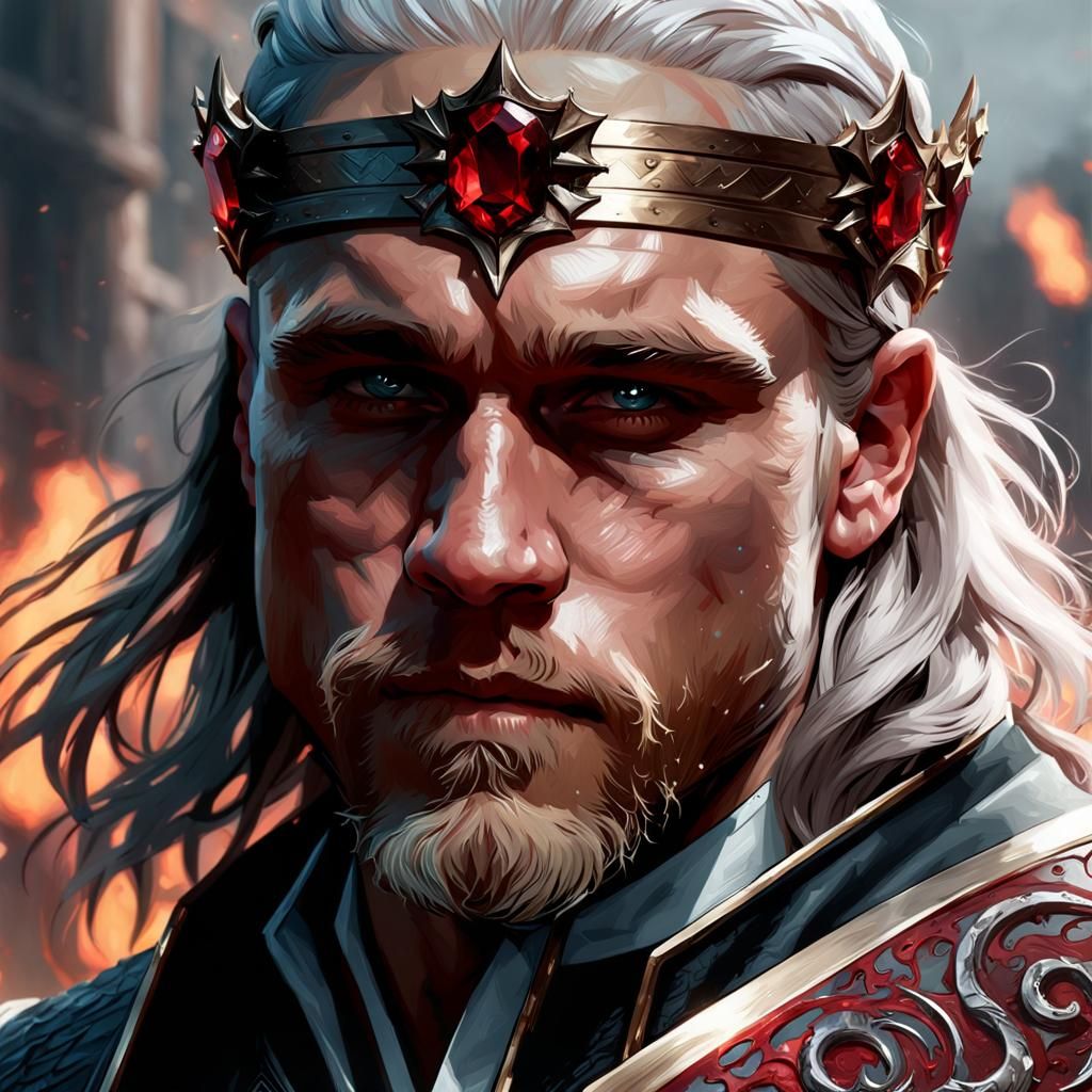 Targaryen King Portrait in Hyperdetailed Digital Art