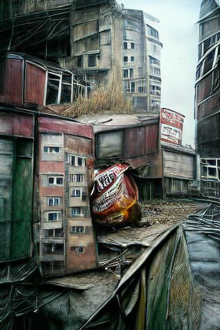 Hyperrealistic Derelict Cityscape
