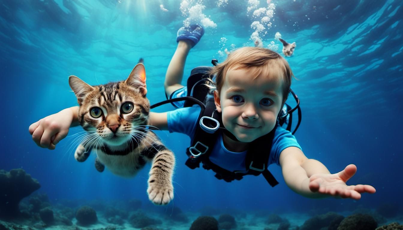 A bit of unadulterated childish and feline joy