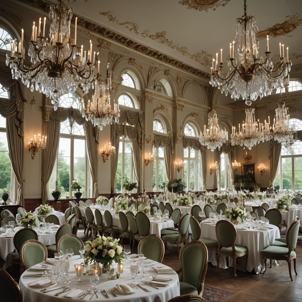 Luxurious Fine Dining Ambiance in Opulent Setting