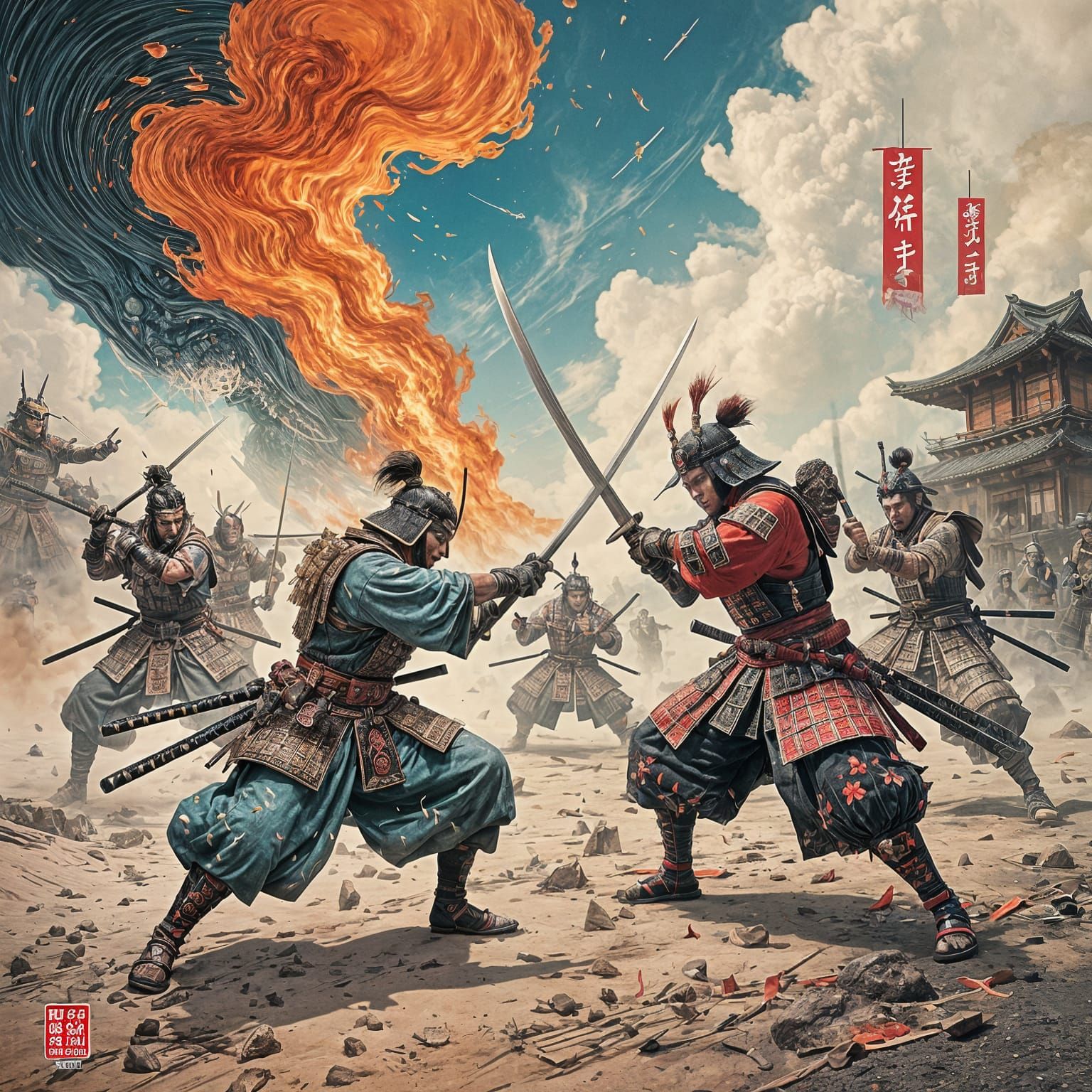 Surreal Dada Samurai Combat: Melting Time and Space