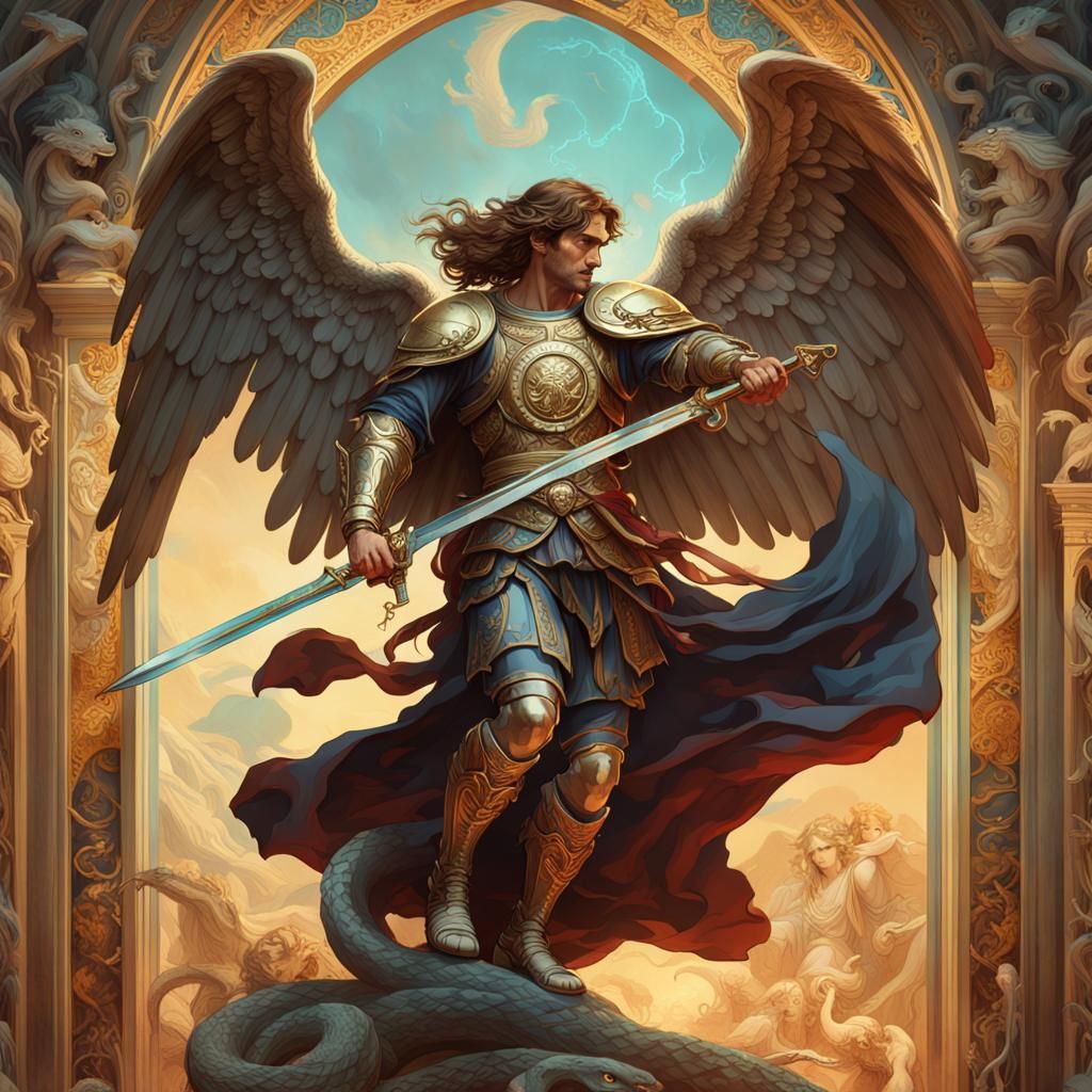 St Michael in Art Nouveau Style