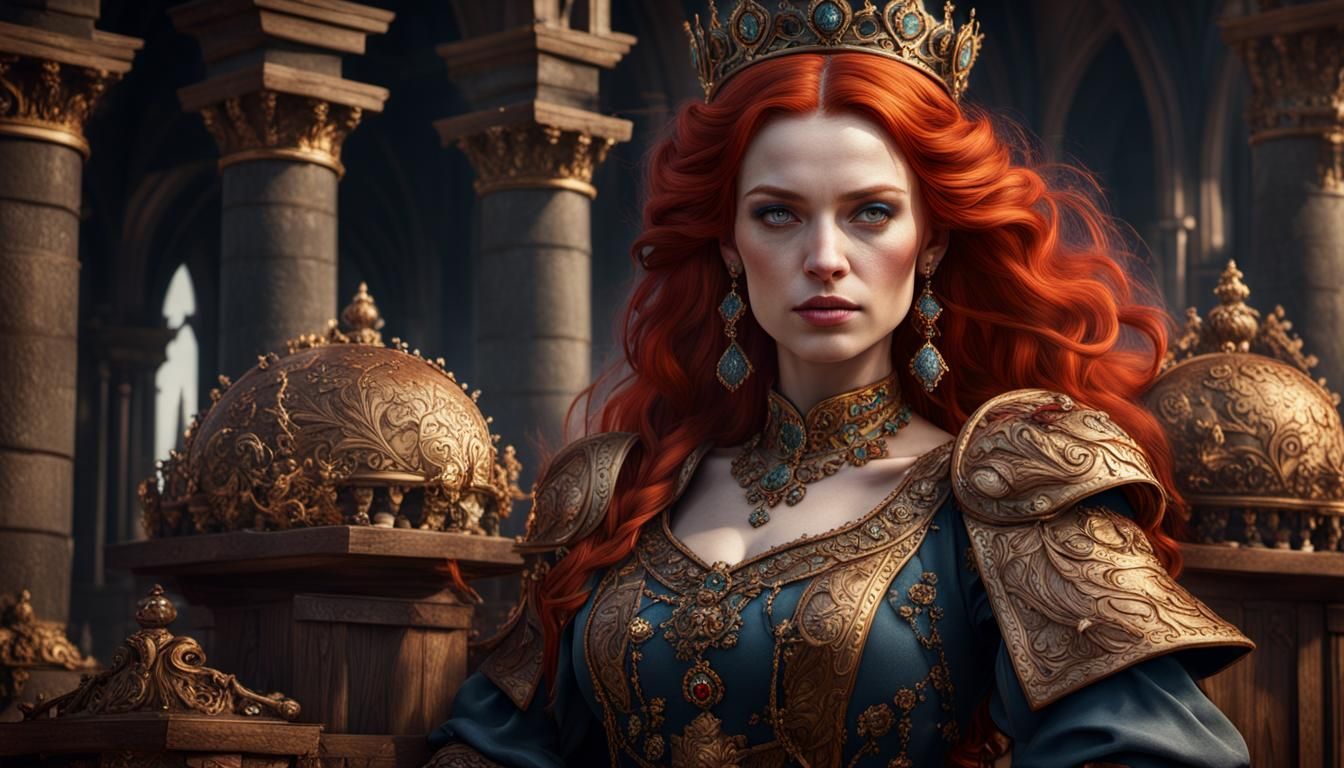 Jadwiga, Young Queen of Poland: Detailed Fantasy Art
