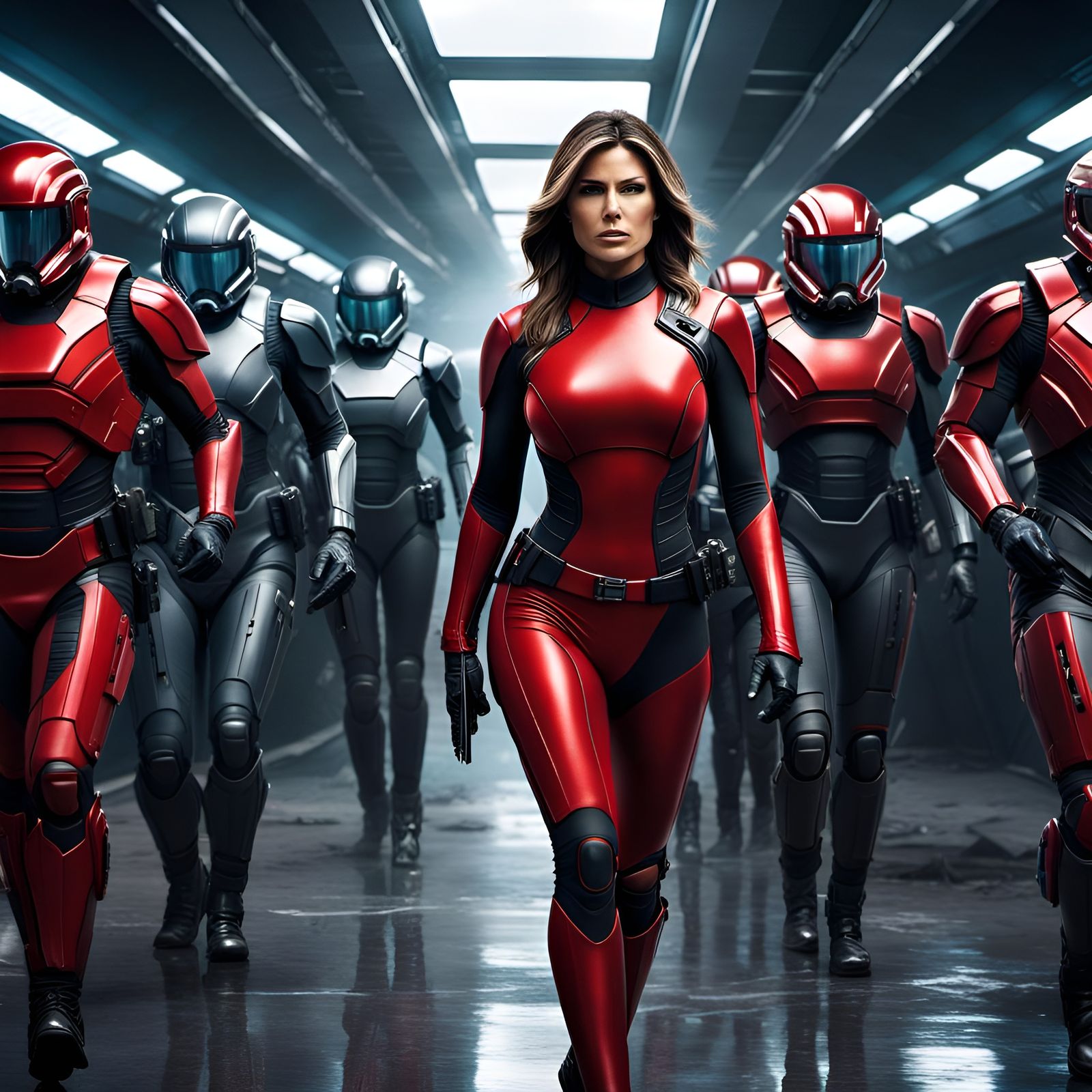 Supermodels Lead Sci-Fi Soldiers into Battle