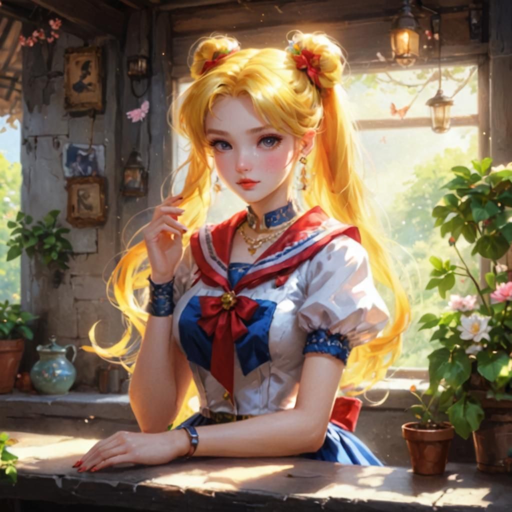 Beautiful Girl Portrait Generated by AI