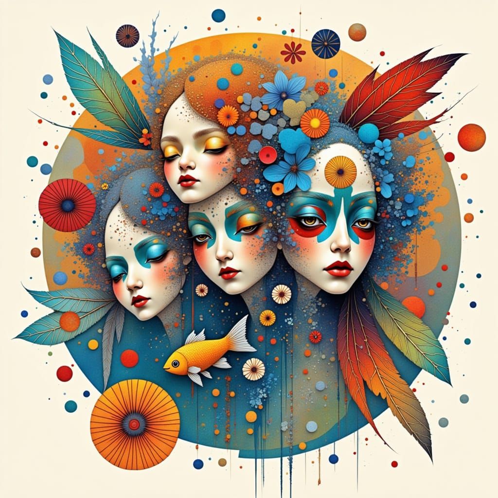 Vibrant Earthly Landscape in a Whimsical, Dreamlike Style